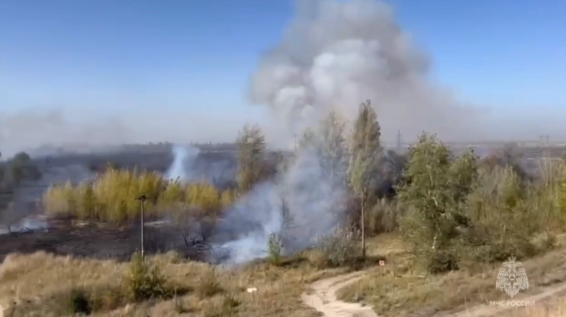 Фото: пожар в Ростовской области // кадр МЧС