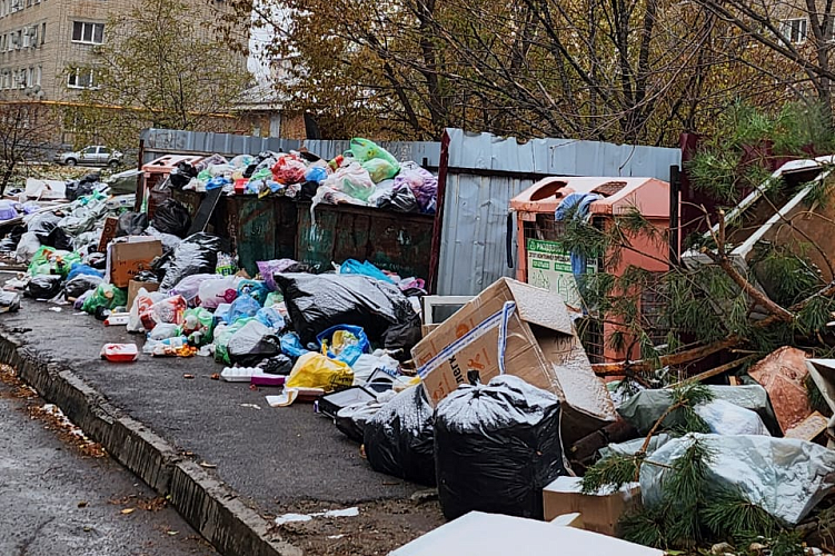 Фото: контейнерная площадка в Донецке, который обслуживает "Экострой-Дон"