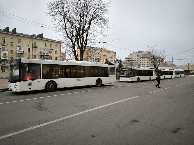 Фото: автобусы в районе Центрального рынка Ростова, иллюстрация из архива 1rnd