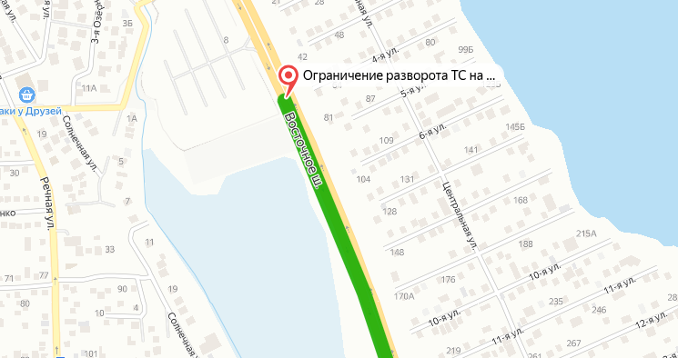 Фото: место запрета разворота на подъезде к Ростову, Яндекс Карты Фото: место запрета разворота на подъезде к Ростову, Яндекс Карты