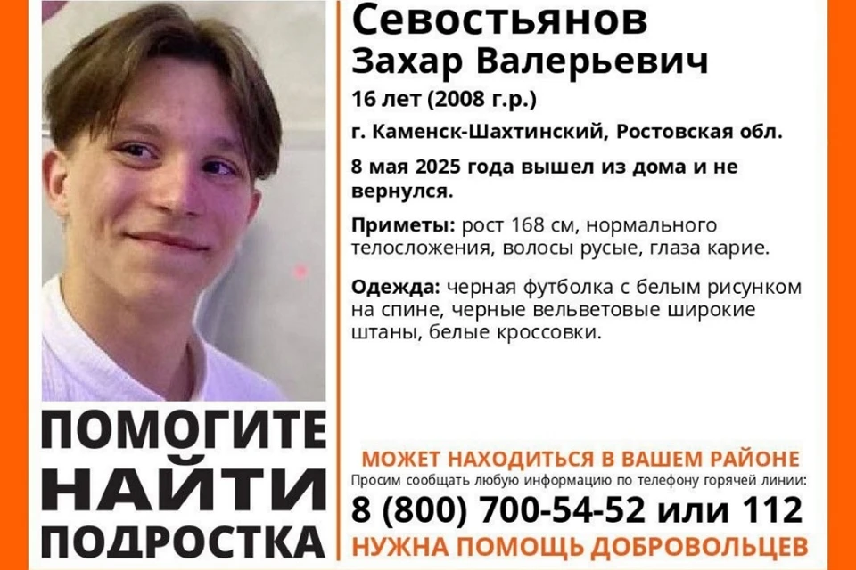 В городе Каменск-Шахтинском волонтеры ищут пропавшего подростка. Фото: «ЛизаАлерт»